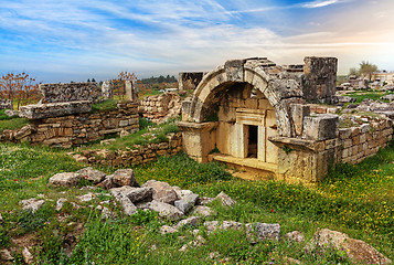 Image showing Ruins of ancient city, Hierapolis near Pamukkale, Turkey