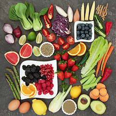 Image showing Healthy Diet Food with Herbal Medicine