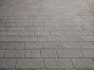 Image showing Gray wet concrete pavement 