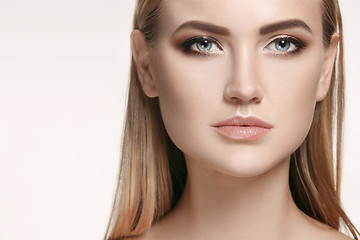 Image showing Beautiful Girl face. Perfect skin