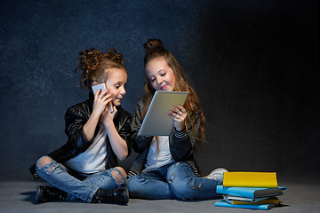 Image showing Group of Children Studio Concept