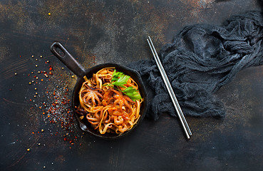 Image showing fried spaghetti