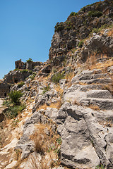 Image showing Ancient lycian Myra rock tomb