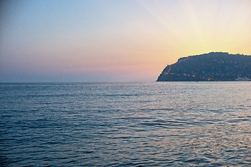 Image showing Alanya in the evening