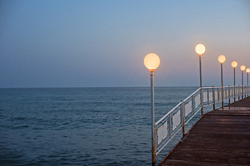 Image showing Alanya dock in the evening