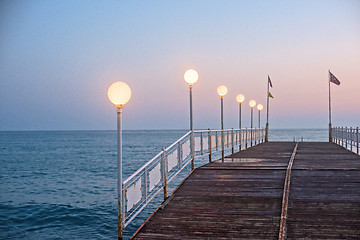 Image showing Alanya dock in the evening