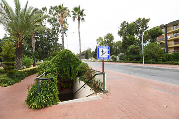 Image showing Alanya streets, view to the city