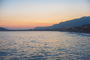 Image showing Alanya in the evening