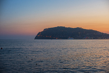 Image showing Evening at Alanya coast