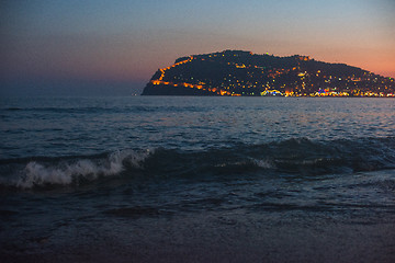 Image showing Evening at Alanya coast