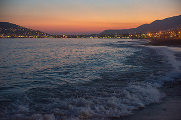 Image showing Evening at Alanya coast