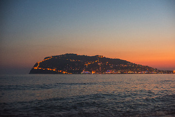 Image showing Evening at Alanya coast