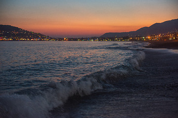 Image showing Evening at Alanya coast