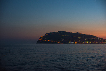 Image showing Evening at Alanya coast