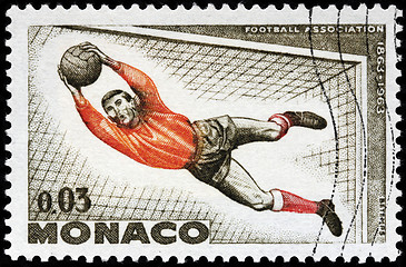 Image showing Football Goalkeeper Stamp