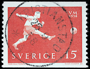 Image showing Football Player Stamp