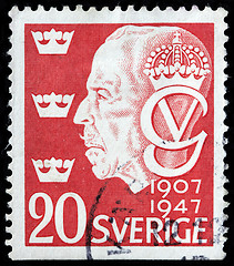 Image showing King Gustav V Stamp