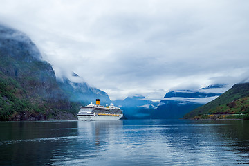 Image showing Cruise Liners On Hardanger fjorden