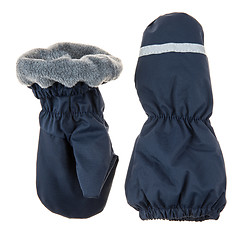 Image showing Children\'s autumn-winter mittens