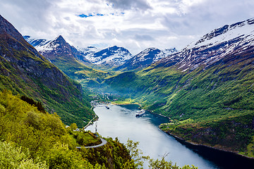 Image showing Geiranger fjord, Norway.