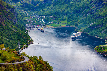 Image showing Geiranger fjord, Norway.