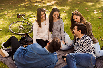 Image showing Friends at the park