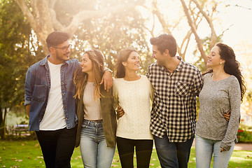 Image showing Friends at the park