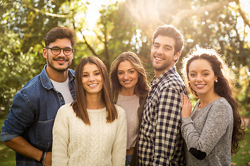 Image showing Friends at the park