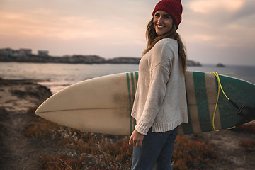 Image showing Happy surf day