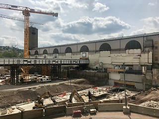 Image showing Construction site at Stuttgart main station for the Stuttgart21 railway project