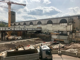 Image showing Construction site at Stuttgart main station for the Stuttgart21 railway project