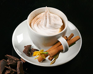 Image showing cup of cappuccino