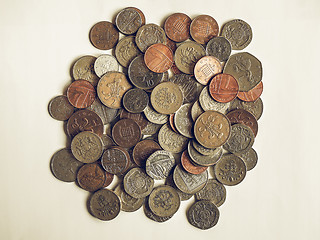 Image showing Vintage Pound coins