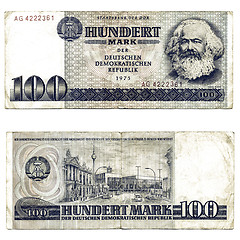 Image showing Vintage DDR banknote