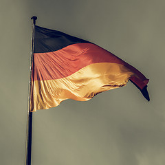 Image showing Vintage looking German flag