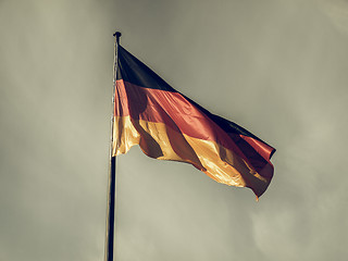 Image showing Vintage looking German flag