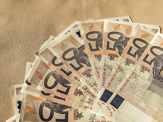 Image showing Vintage Fifty Euro notes