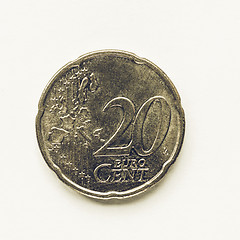 Image showing Vintage 20 cent coin