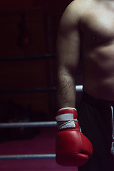 Image showing kick boxer with a focus on his glove