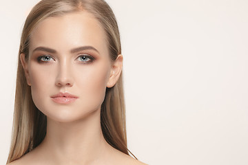 Image showing Beautiful Girl face. Perfect skin