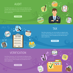 Image showing Auditing, Tax and Business Accounting Banners