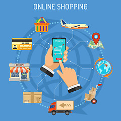 Image showing Online Shopping Infographics