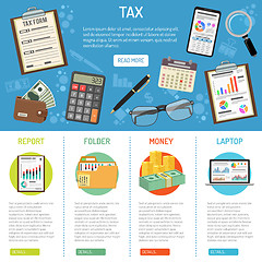 Image showing Tax and Business Accounting Infographics