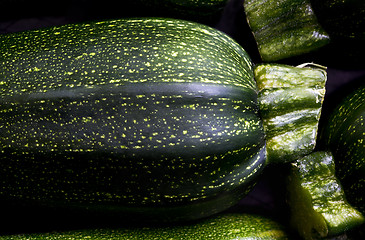 Image showing Detail of zucchini (zucchetti, courgettes)