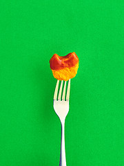 Image showing The Friendly Chicken Nugget on fork