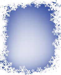 Image showing grunge snowflakes frame