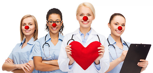 Image showing smiling female doctor with stethoscope