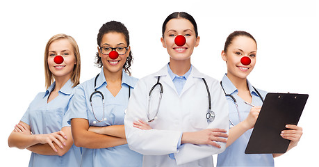 Image showing smiling female doctor with stethoscope