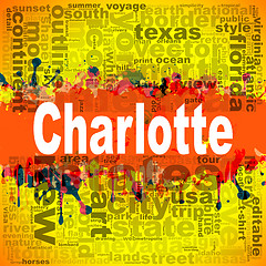 Image showing Charlotte word cloud design