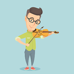 Image showing Man playing violin vector illustration.